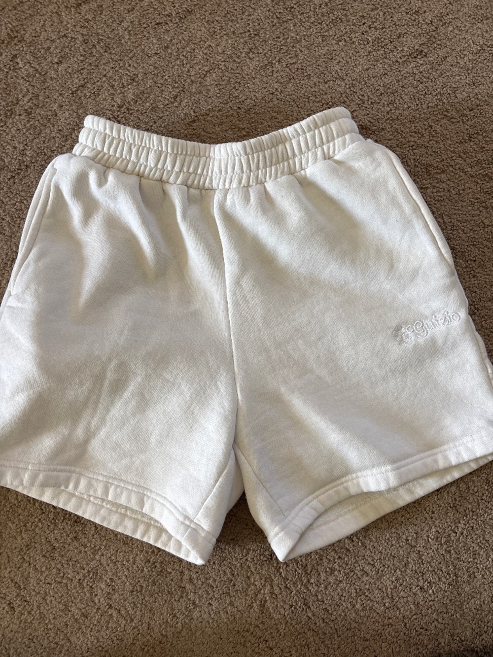 White Danielle Guizio sweatshorts